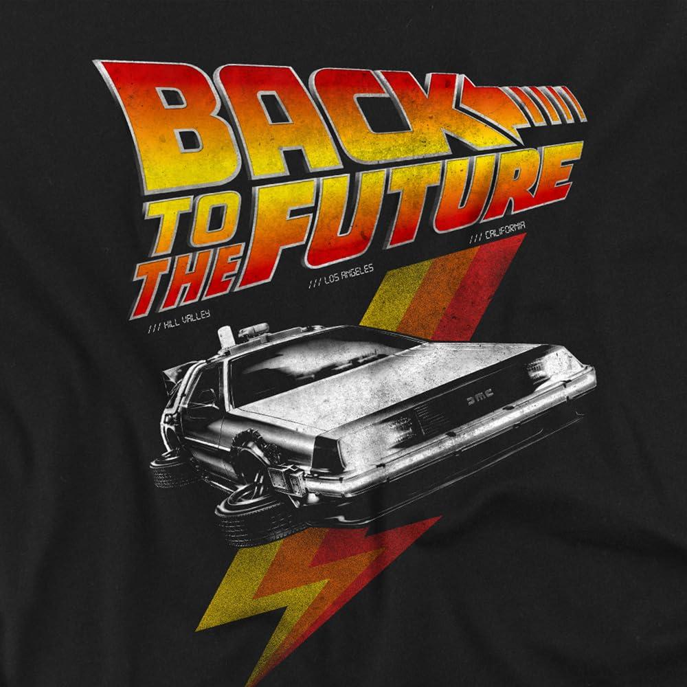 Black - Side - Back To The Future Mens Retro T-Shirt