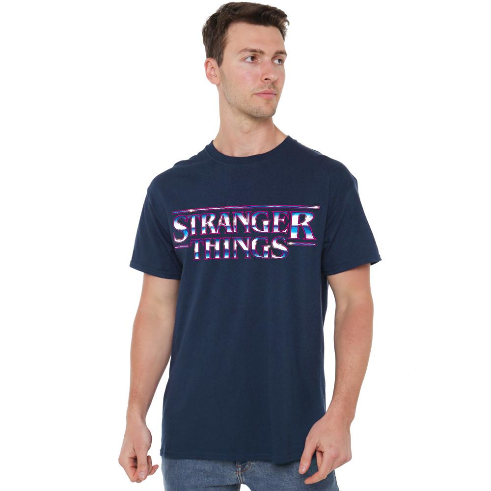 Navy - Lifestyle - Stranger Things Mens Metal Logo T-Shirt
