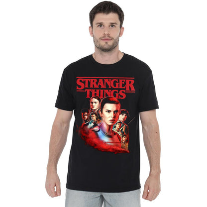 Black - Lifestyle - Stranger Things Mens Hawkins Heroes Poster T-Shirt