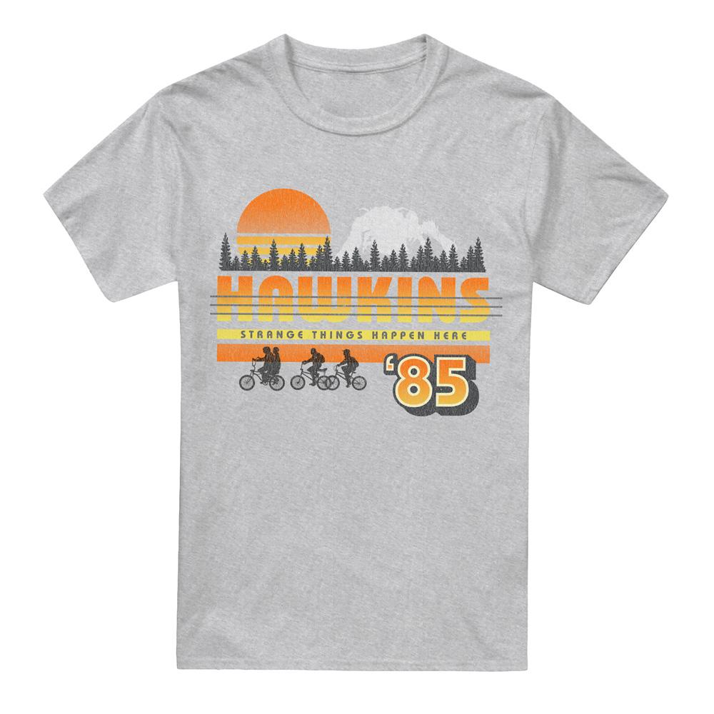 Sport Heather - Front - Stranger Things Mens Hawkins 85 Retro T-Shirt