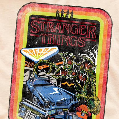 Cream - Side - Stranger Things Mens Sketch T-Shirt