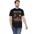 Black - Side - Stranger Things Mens Hawkins High Hellfire Vintage T-Shirt