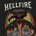 Black - Pack Shot - Stranger Things Mens Hawkins High Hellfire Vintage T-Shirt
