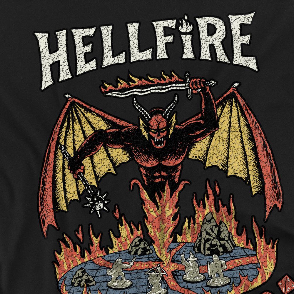 Black - Side - Stranger Things Mens Hawkins High Hellfire Vintage T-Shirt