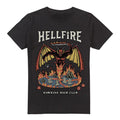Black - Front - Stranger Things Mens Hawkins High Hellfire Vintage T-Shirt