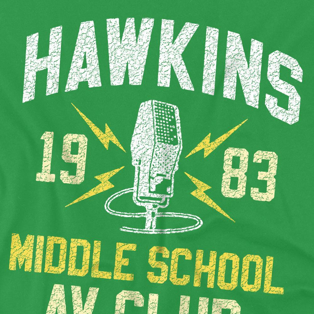 Kelly Green - Side - Stranger Things Mens Hawkins Middle School T-Shirt
