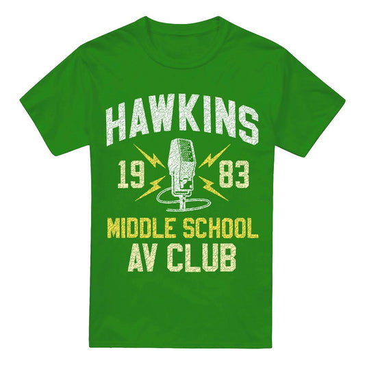 Kelly Green - Front - Stranger Things Mens Hawkins Middle School T-Shirt