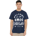 Navy - Side - Stranger Things Mens Welcome To The Upside Down T-Shirt
