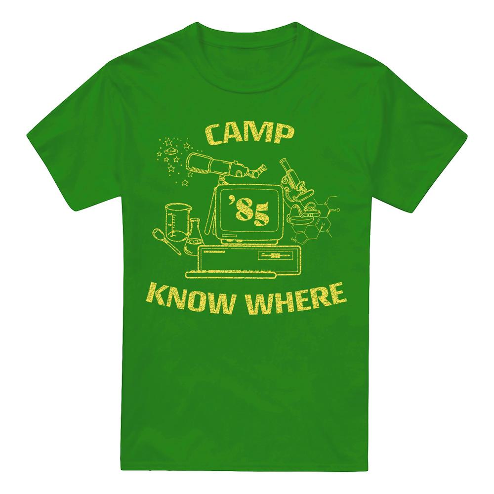 Kelly Green - Front - Stranger Things Mens Camp Know Where 1989 T-Shirt