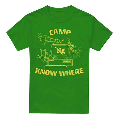 Kelly Green - Front - Stranger Things Mens Camp Know Where 1989 T-Shirt