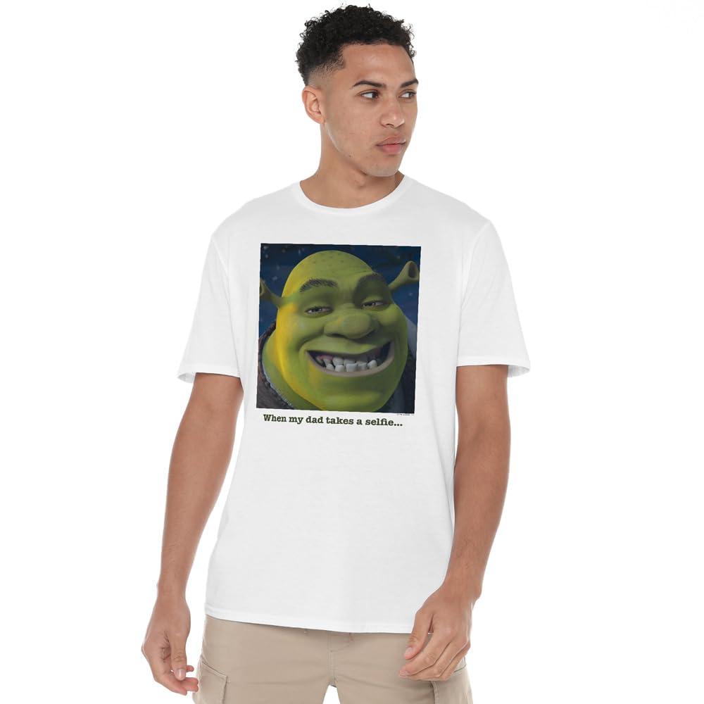 White - Lifestyle - Shrek Mens Dad Takes A Selfie T-Shirt