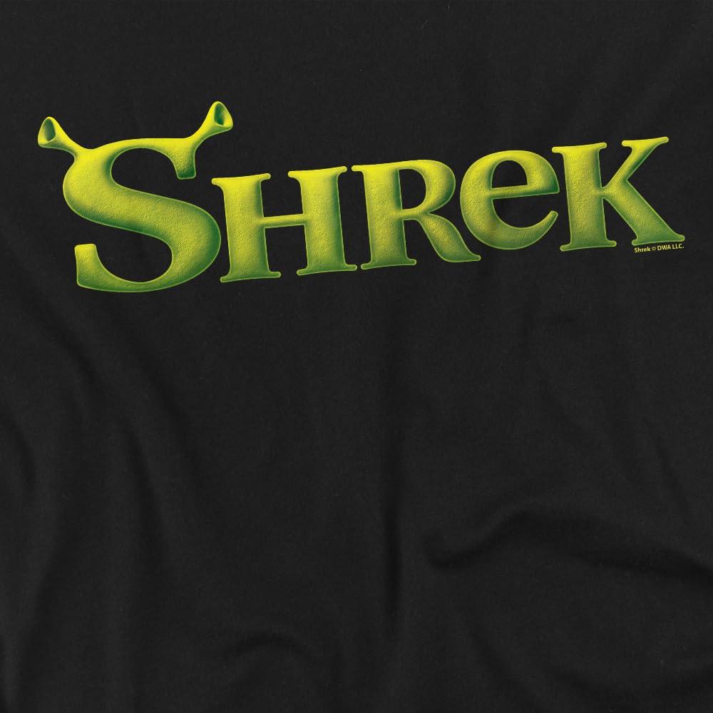 Black - Side - Shrek Mens Logo T-Shirt