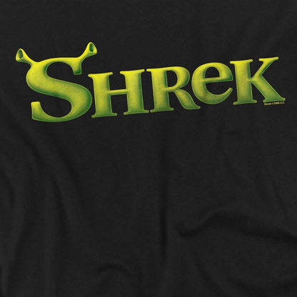 Black - Side - Shrek Mens Logo T-Shirt