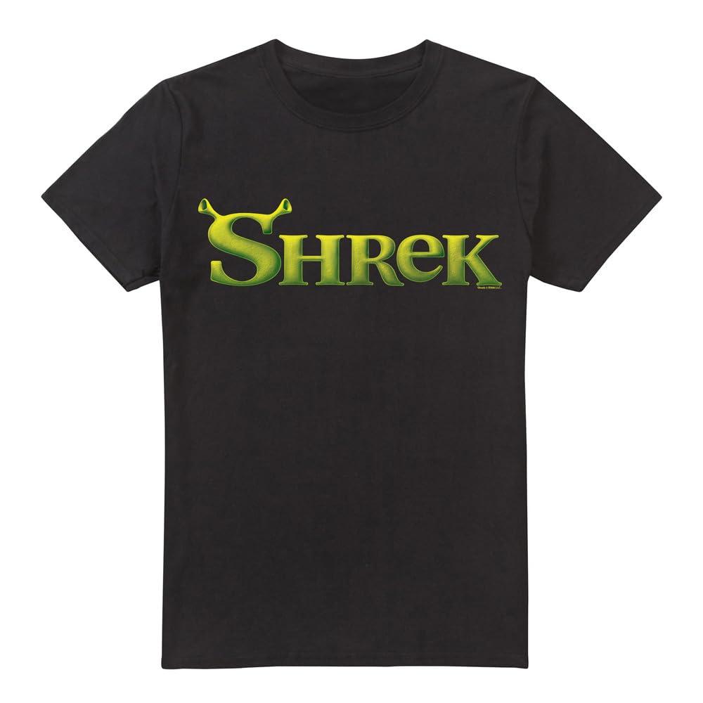 Black - Front - Shrek Mens Logo T-Shirt