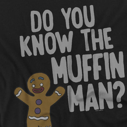 Black - Side - Shrek Mens Muffin Man T-Shirt