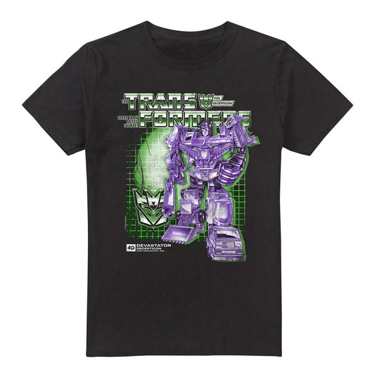 Black - Front - Transformers Mens Devastator Box 40th T-Shirt