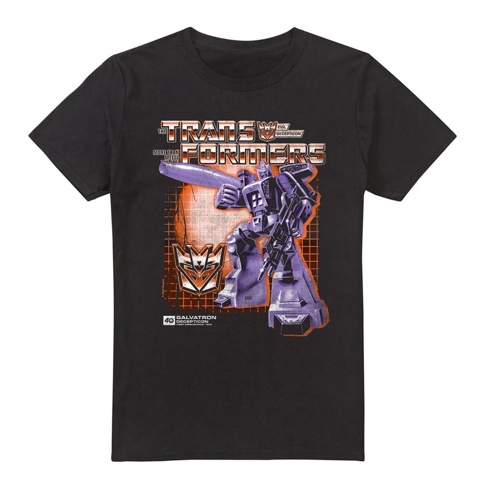 Black - Front - Transformers Mens Galvatron Box 40th T-Shirt