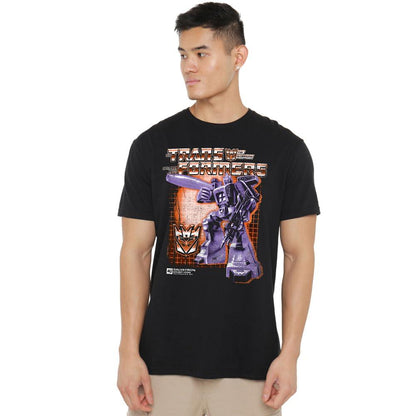 Black - Side - Transformers Mens Galvatron Box 40th T-Shirt