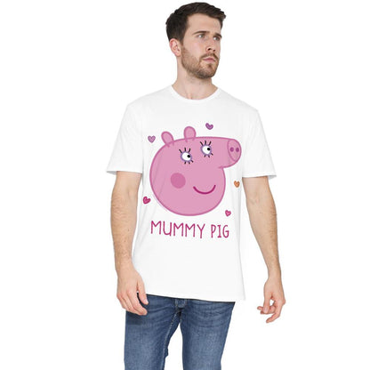 White - Lifestyle - Peppa Pig Mens Mummy Pig T-Shirt