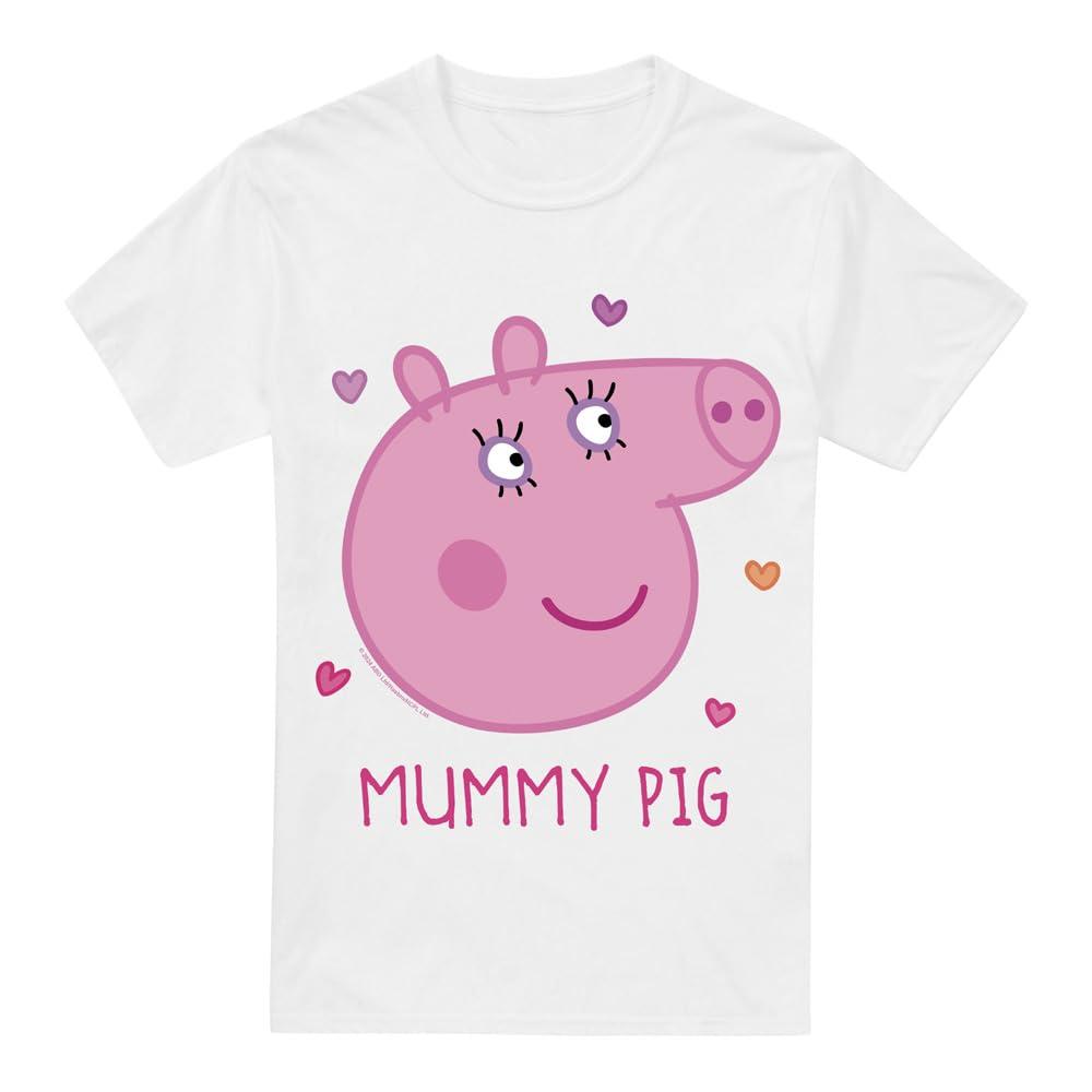 White - Front - Peppa Pig Mens Mummy Pig T-Shirt