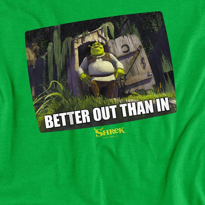 Kelly Green - Back - Shrek Mens Better Out Than In Meme T-Shirt