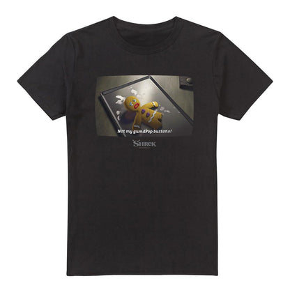 Black - Front - Shrek Mens Gumdrop Buttons Meme T-Shirt