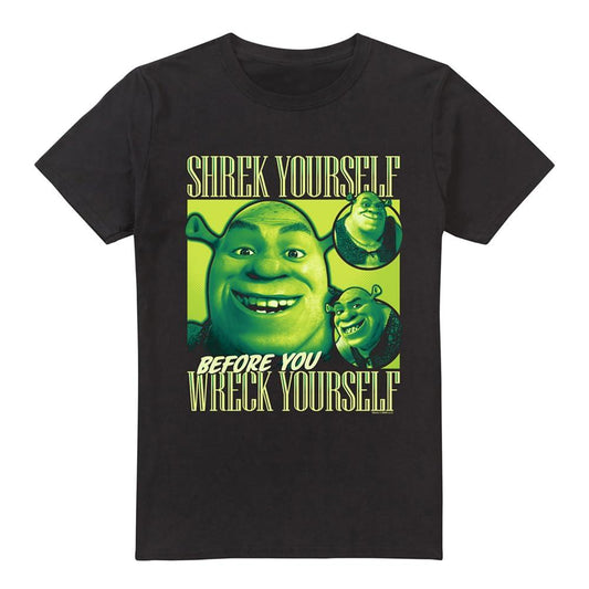 Black - Front - Shrek Mens Shrek Yourself Bootleg T-Shirt