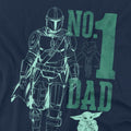 Navy - Pack Shot - Star Wars: The Mandalorian Mens No.1 Dad Mando T-Shirt