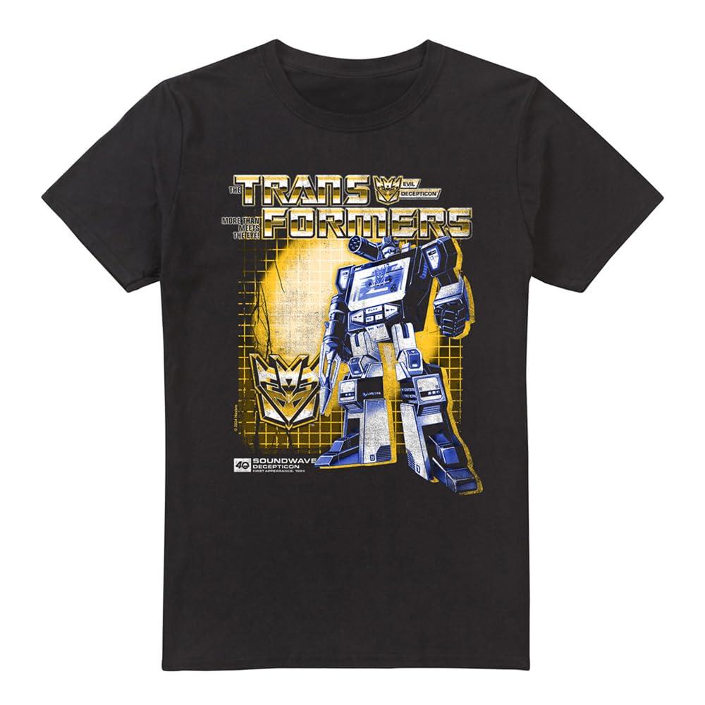 Black - Front - Transformers Mens Soundwave 40th T-Shirt