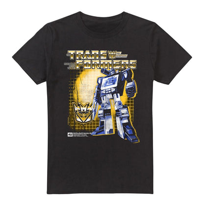 Black - Front - Transformers Mens Soundwave 40th T-Shirt