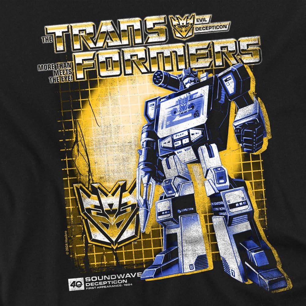 Black - Pack Shot - Transformers Mens Soundwave 40th T-Shirt