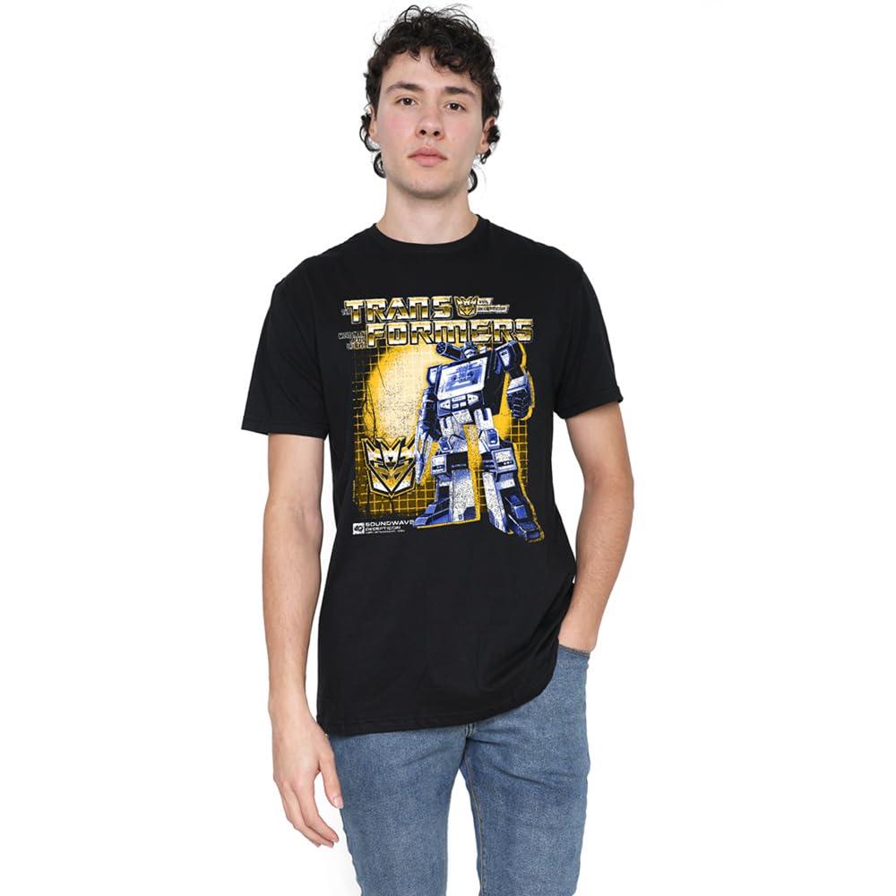 Black - Side - Transformers Mens Soundwave 40th T-Shirt