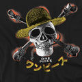 Black - Pack Shot - One Piece Mens Straw Hat Jolly Roger T-Shirt