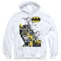 White - Front - Batman Mens Long Live Hoodie