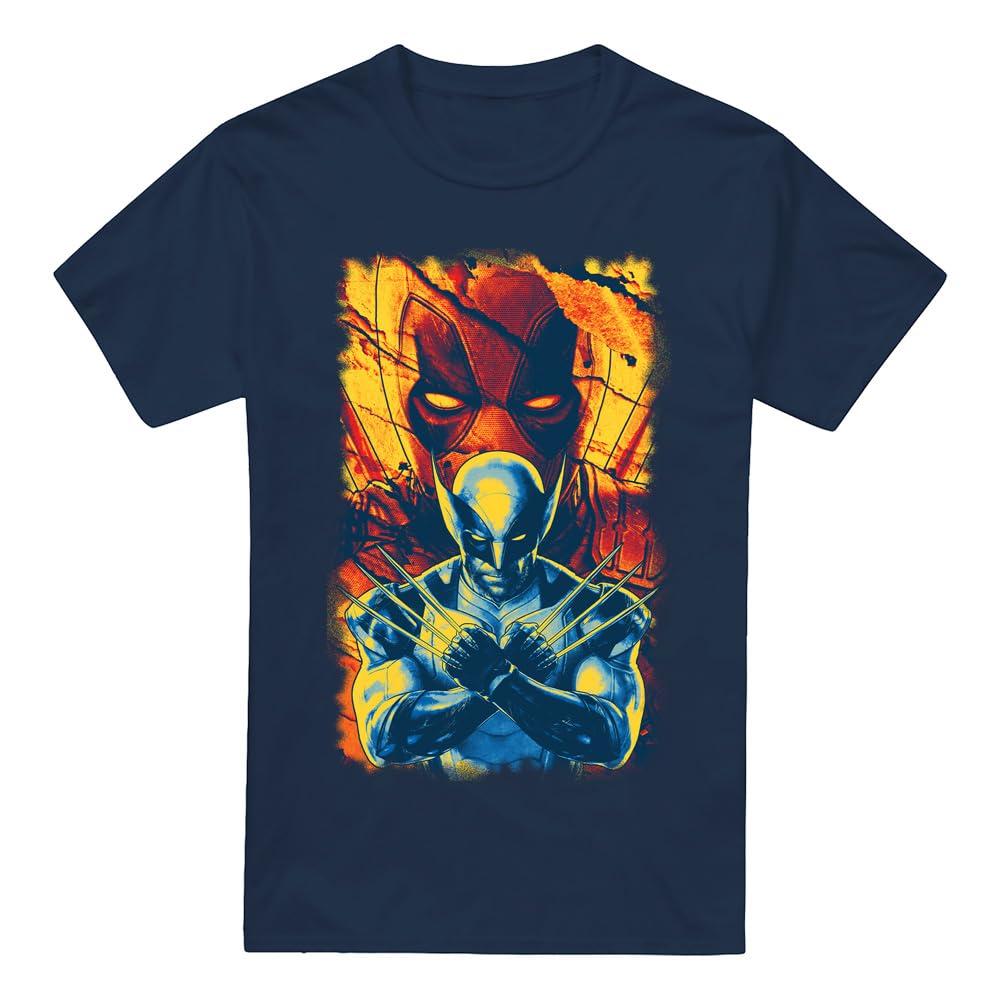 Navy - Front - Deadpool & Wolverine Mens Best Bubs T-Shirt