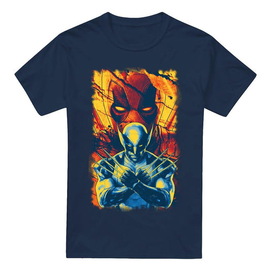 Navy - Front - Deadpool & Wolverine Mens Best Bubs T-Shirt