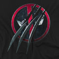 Black - Pack Shot - Deadpool & Wolverine Mens Wolverine Claws T-Shirt