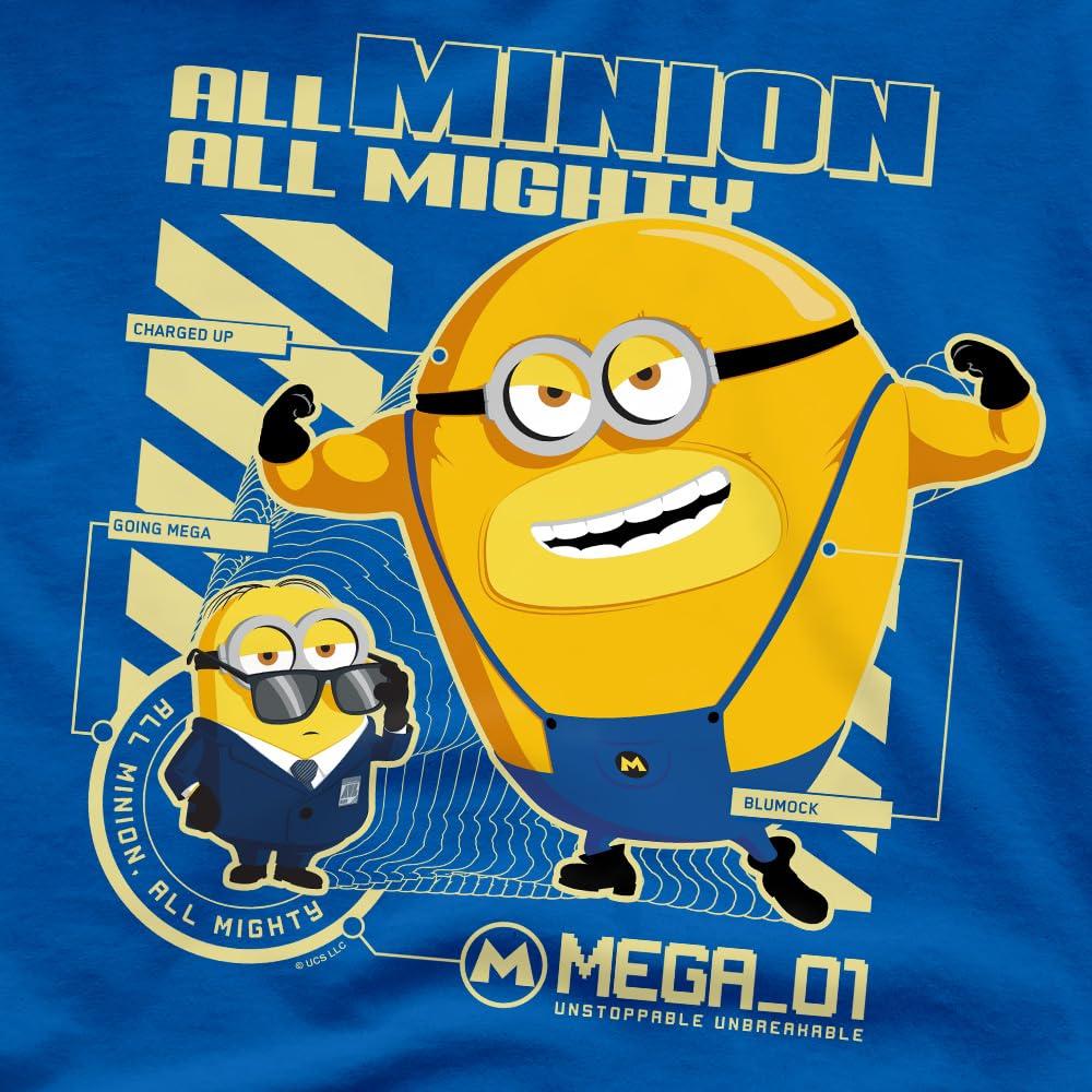 Royal Blue - Pack Shot - Despicable Me 4 Mens Mega Minions Blueprint T-Shirt