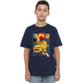 Navy - Side - Despicable Me 4 Childrens-Kids Mega Minions Grid T-Shirt