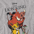 Sport Heather - Pack Shot - The Lion King Mens Simba Pumbaa T-Shirt