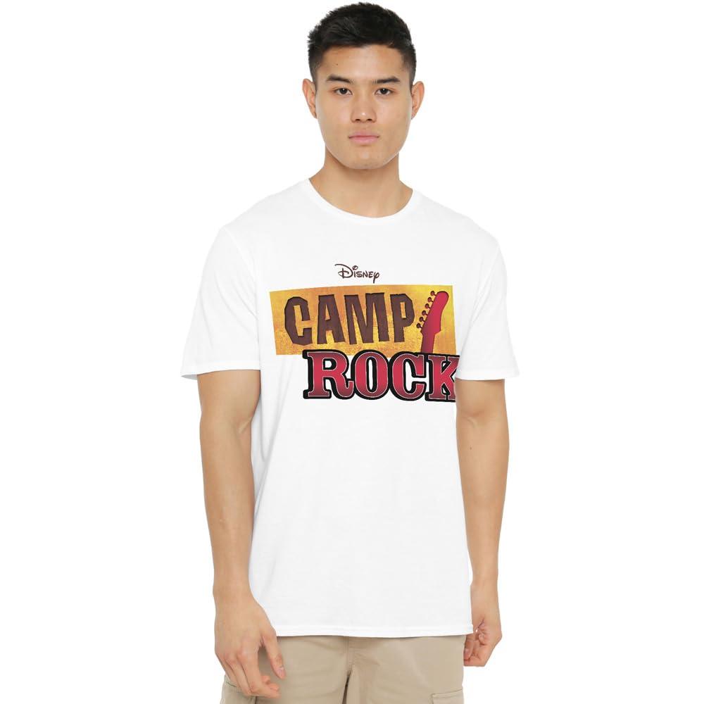 White - Side - Camp Rock Mens Classic Logo T-Shirt
