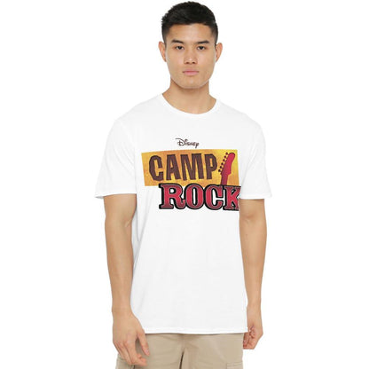 White - Side - Camp Rock Mens Classic Logo T-Shirt