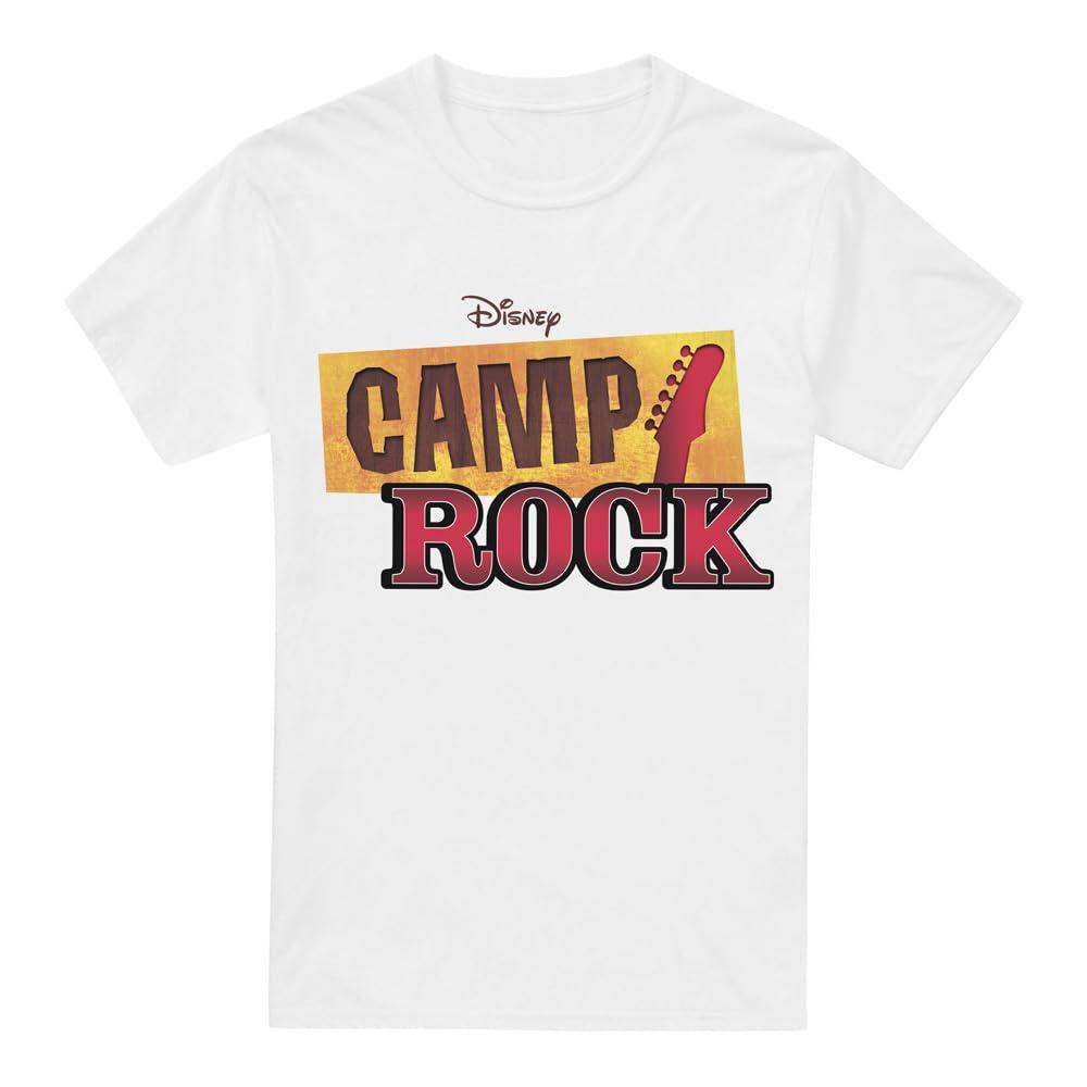 White - Front - Camp Rock Mens Classic Logo T-Shirt