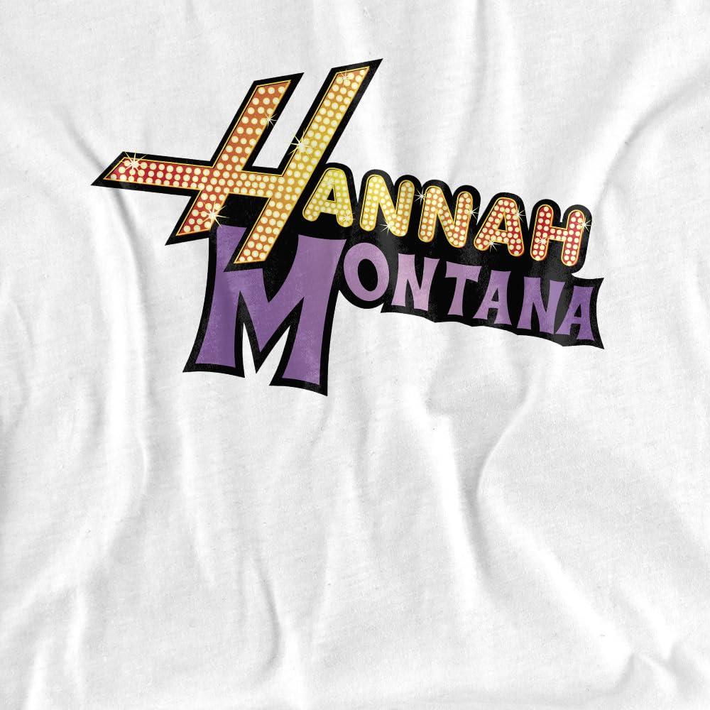 White - Pack Shot - Camp Rock Mens Hannah Montana Logo T-Shirt