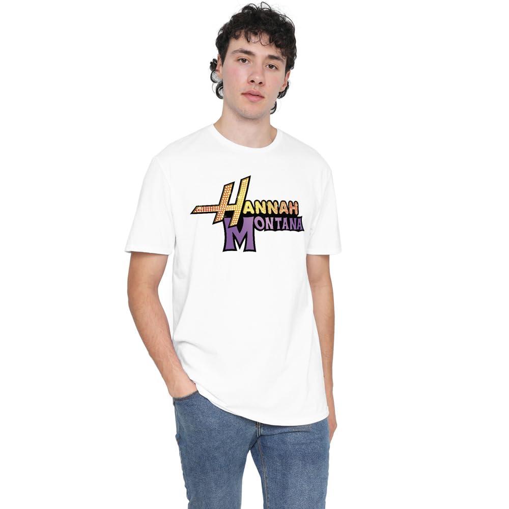 White - Side - Camp Rock Mens Hannah Montana Logo T-Shirt