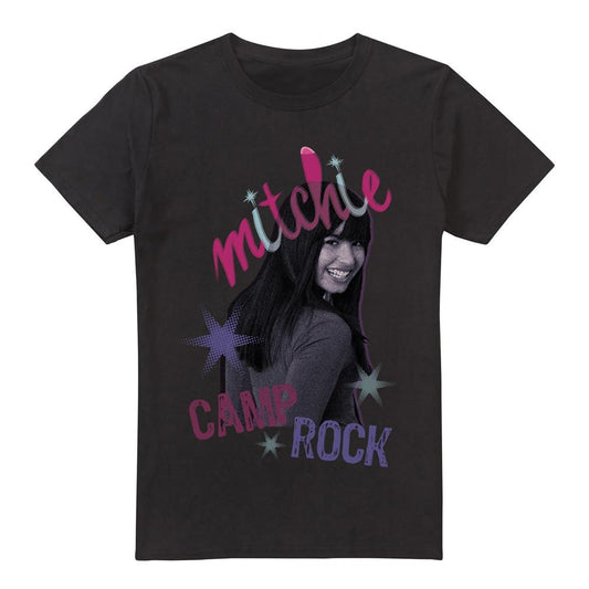 Black - Front - Camp Rock Mens Mitchie Airbrush T-Shirt