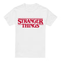 White - Front - Stranger Things Mens Logo T-Shirt