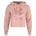 Dusky Pink - Front - Disney Womens-Ladies Allow Yourself To Grow Mickey Mouse Crop Hoodie