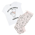 White-Pink-Black - Front - Winnie the Pooh Womens-Ladies Its The Simple Things Long Pyjama Set