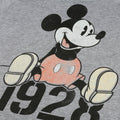 Heather Grey-Black - Side - Disney Womens-Ladies Mickey Mouse Year Crop Sweatshirt